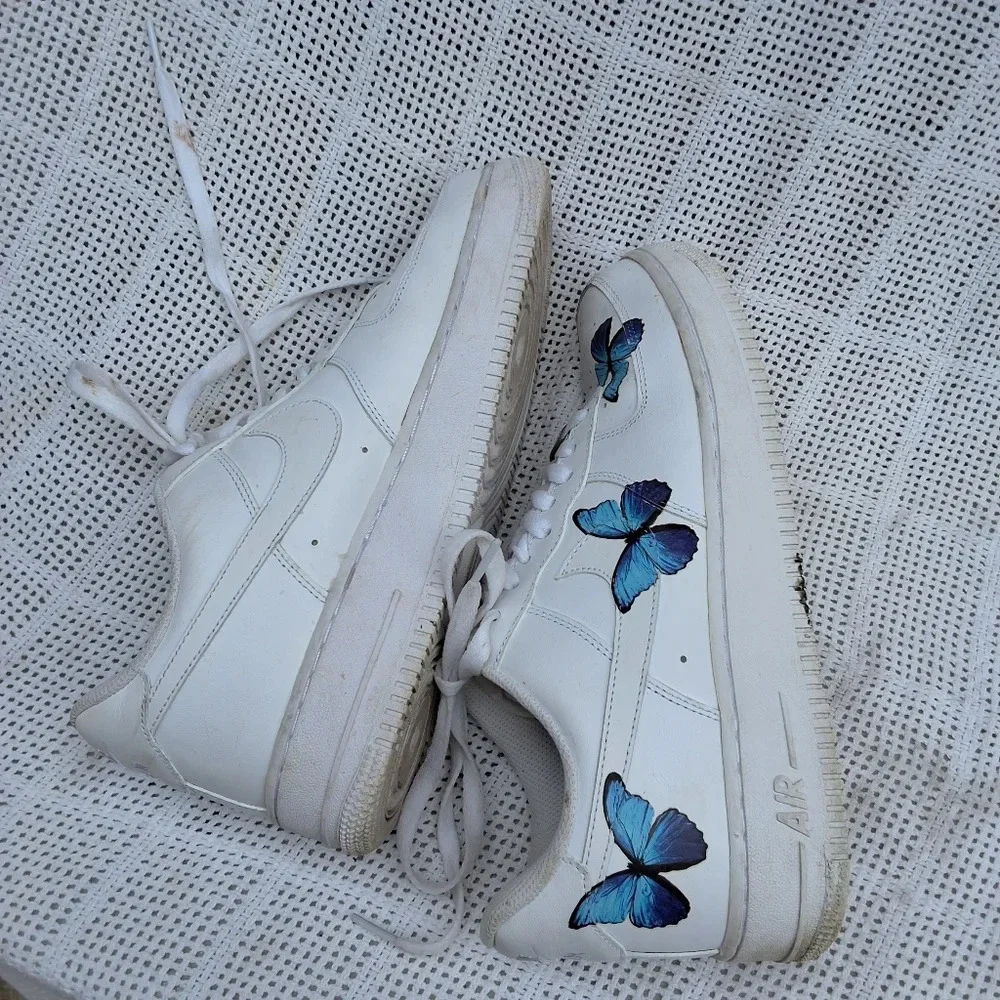 Nike Air Firce Custom Butterfly Sneakers 9